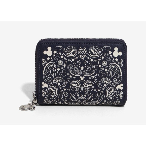 Loungefly Disney‎ Mickey Mouse Bandana Patterned Convertible Backpack & WALLET! main image 4